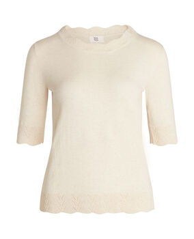 Noa Noa - Essential Cotton Melange Knit Light Ecru Melange