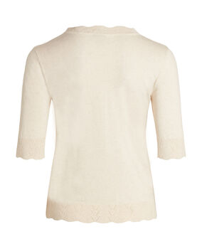 Noa Noa - Essential Cotton Melange Knit Light Ecru Melange - 2