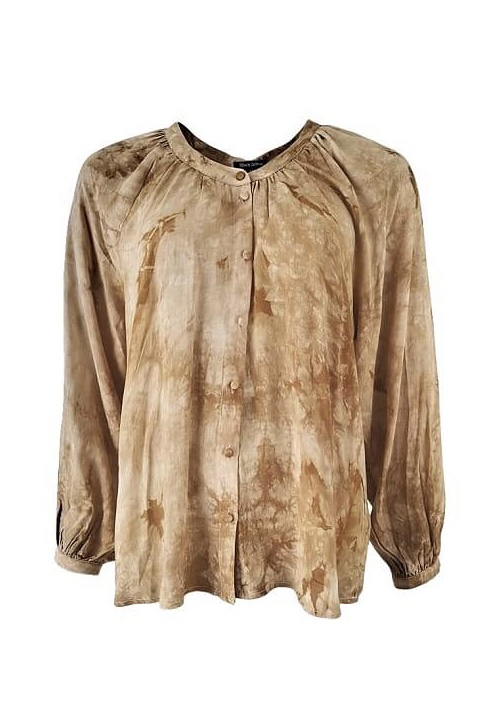Black Colour - Ebba Tie Dye Shirt Sand - 2