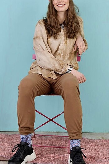 Black Colour - Ebba Tie Dye Shirt Sand