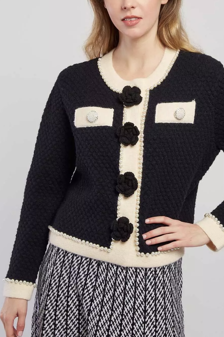 Derhy  - Danaelle Knitted Cardigan Black - 4