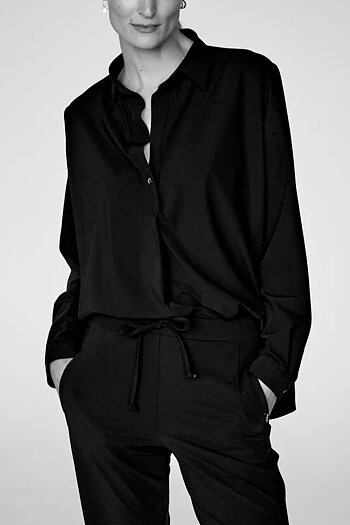 Penn & Ink NY - Magda Blouse Black