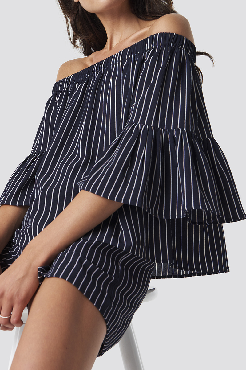 Rut & Circle  - Fatima Stripe Blouse Navy - 2