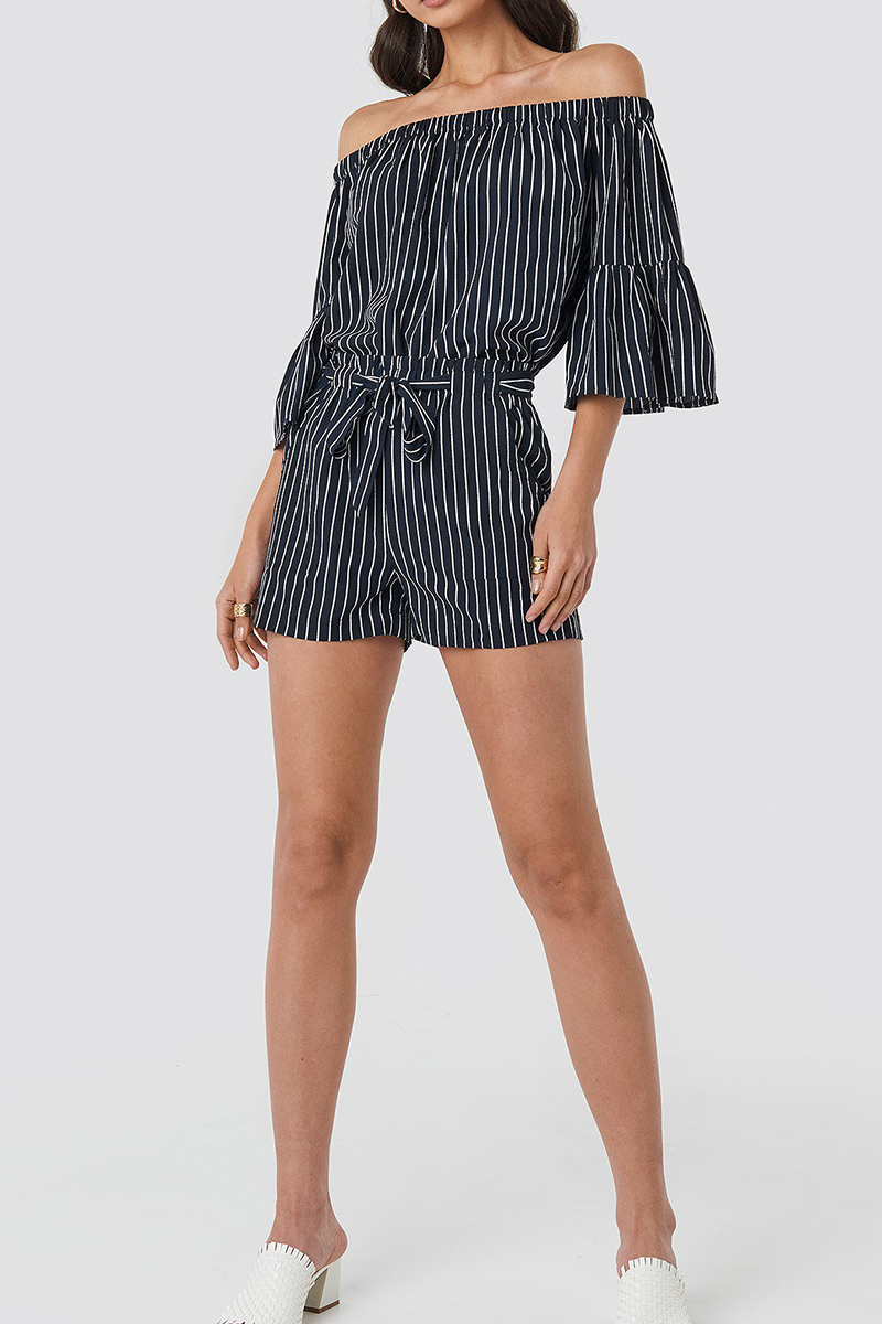 Rut & Circle  - Fatima Stripe Blouse Navy - 5