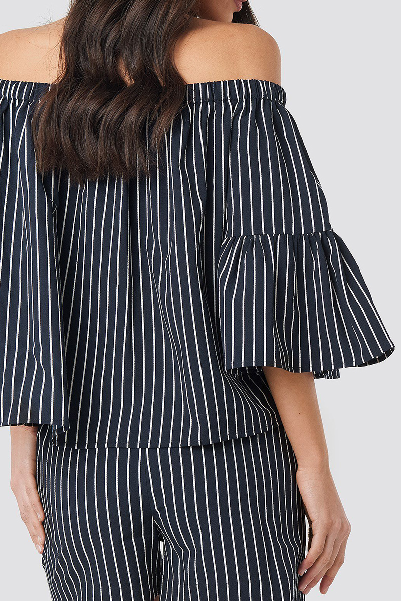 Rut & Circle  - Fatima Stripe Blouse Navy - 4