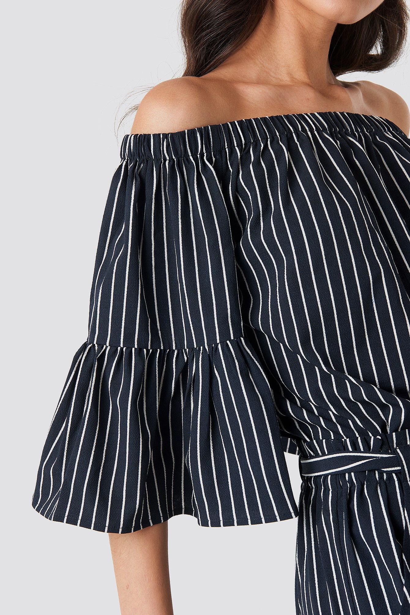 Rut & Circle  - Fatima Stripe Blouse Navy