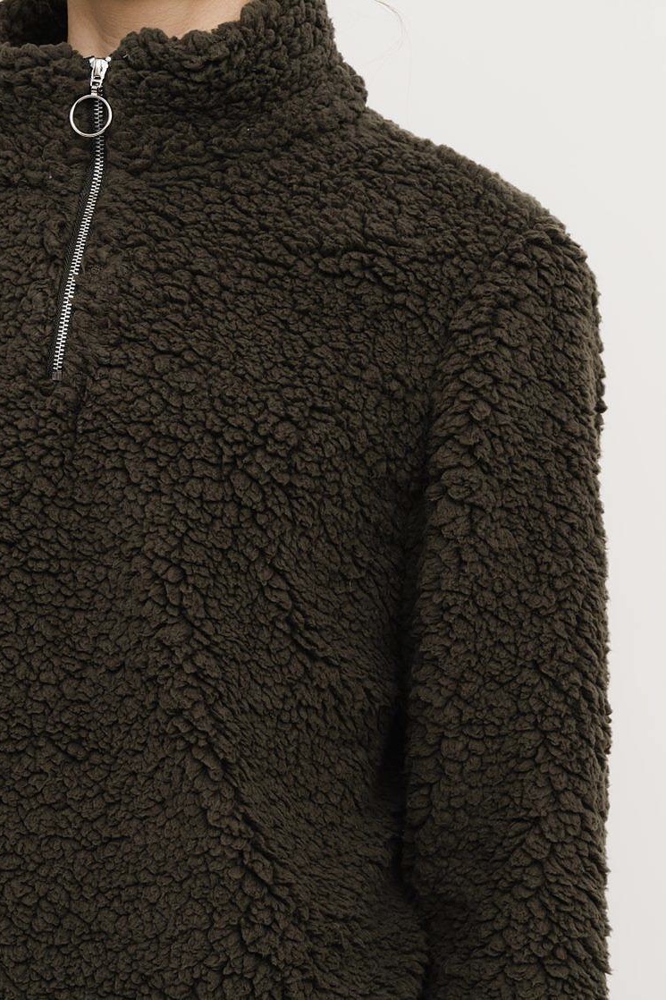 Rut & Circle - Agnes Teddy Sweater Olive Green - 4