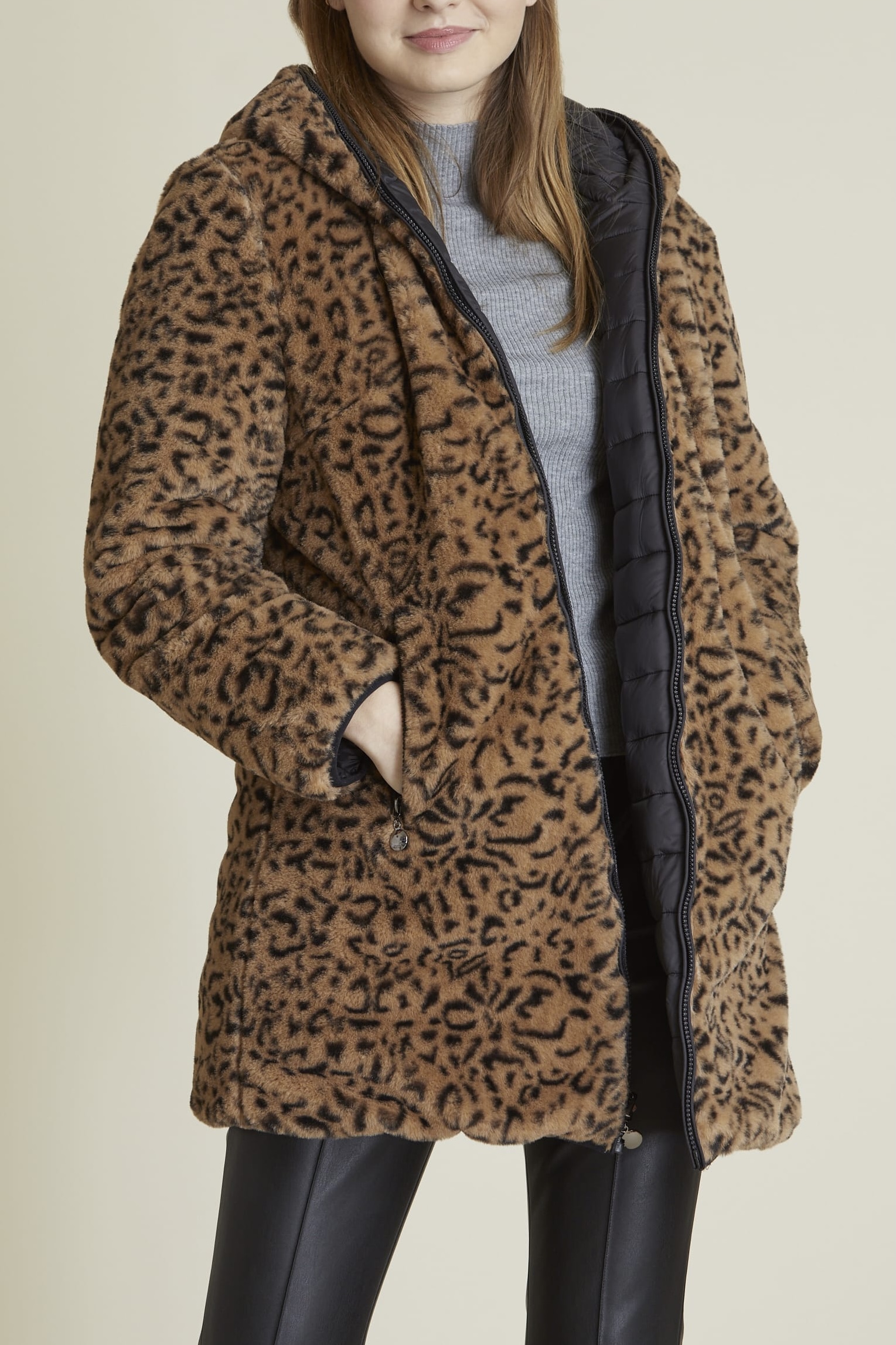 Derhy - Jakota Jacket Black / Leopard - 4