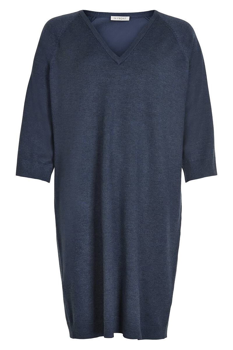  In Front - Camille Knit Dress Blue - 2