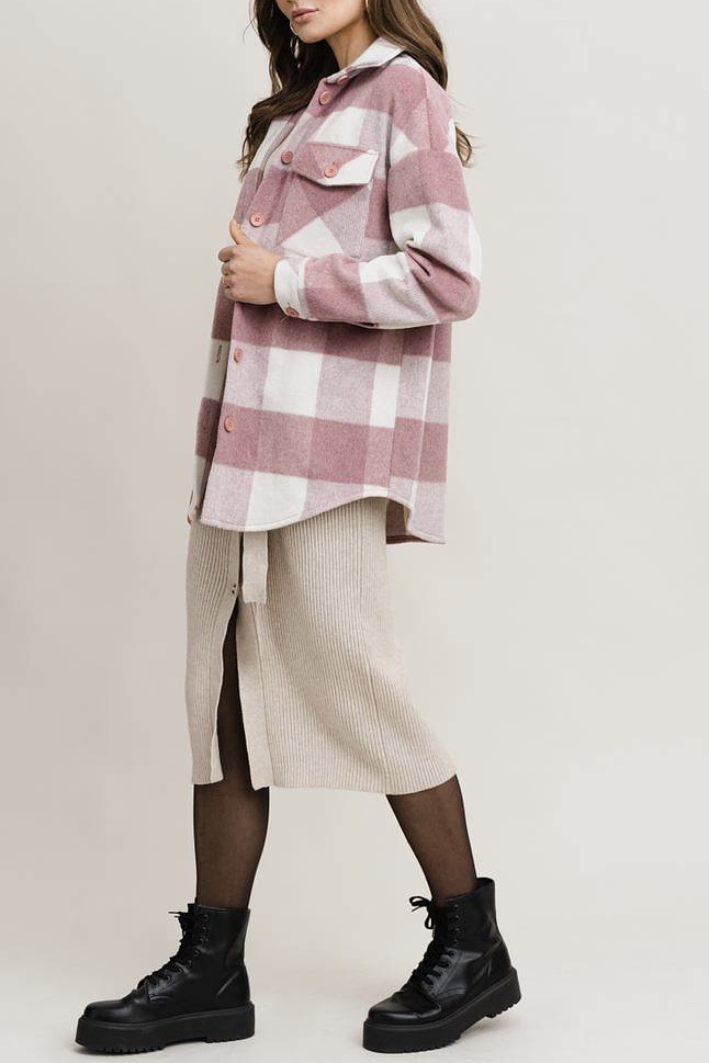Rut & Circle - Carla Check Jacket Pink/White - 3