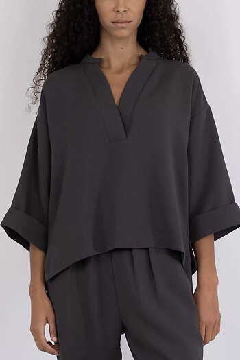 Neo Noir - Luma Crepe Blouse Grey