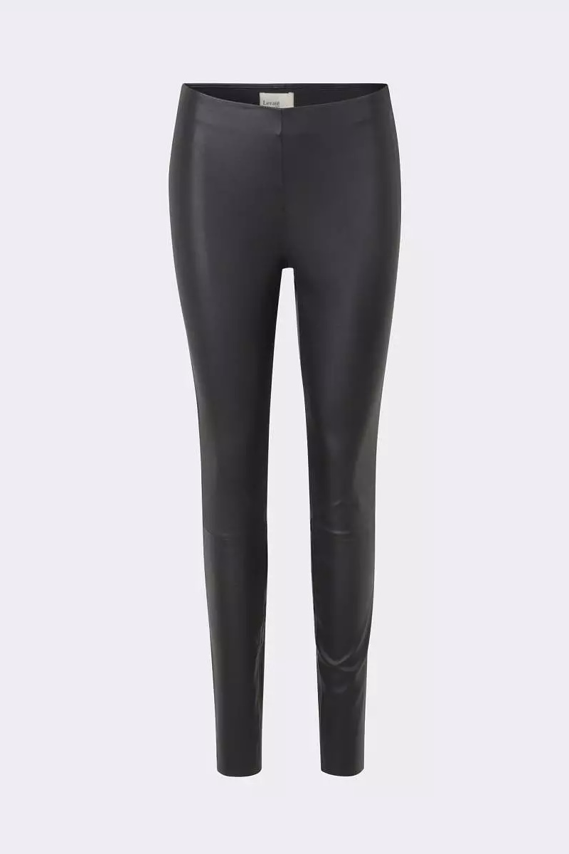 Leveté Room - Gloria 1 Leather Pants Black 