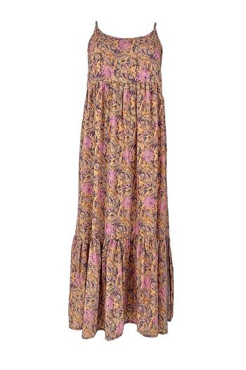 Black Colour- Luna Vero Boho Strap Dress Pastel Peach