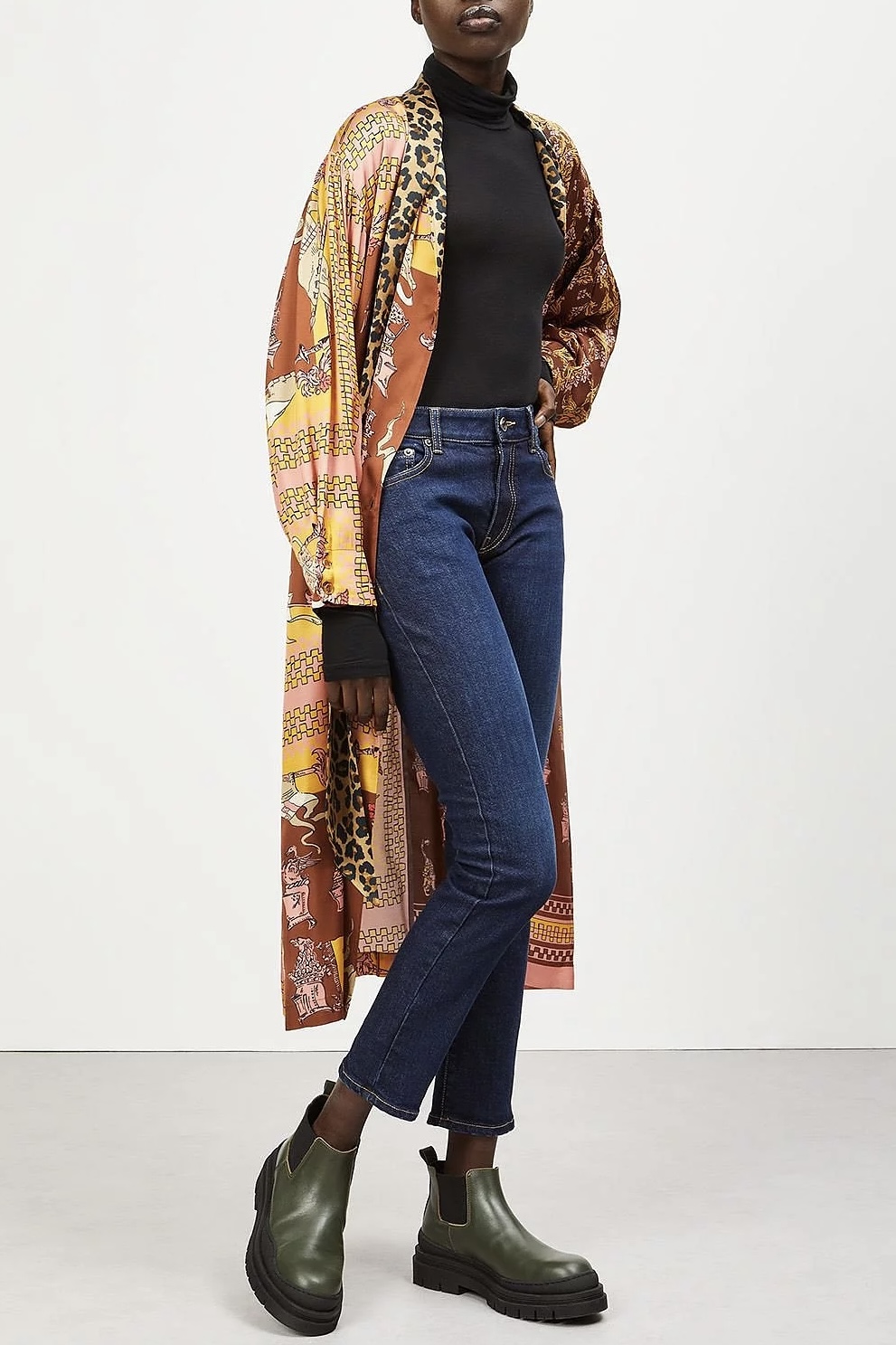 OttodÁme - Printed Viscose Shirt Dress Tabacco - 7