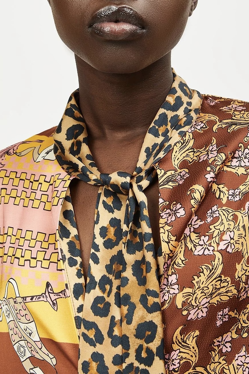 OttodÁme - Printed Viscose Shirt Dress Tabacco - 9
