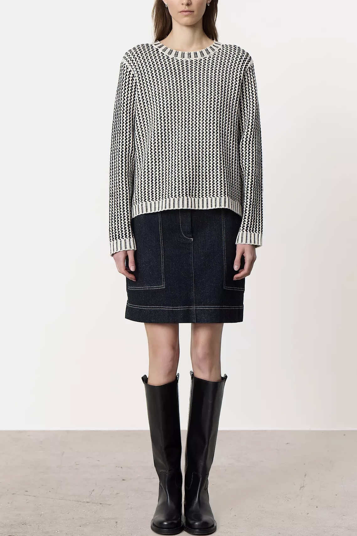 Leveté Room - Frigga 1 Pullover Black Combi - 3