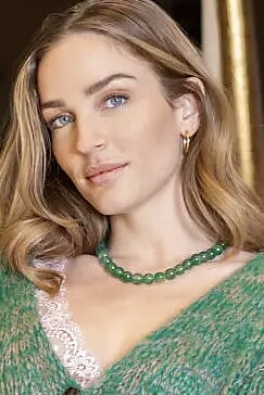Black Colour - Ezra Necklace Green