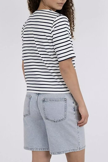 Neo Noir  - Soania Stripe Tee Navy 