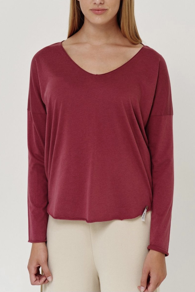 Cotton Candy - Noelle Longsleeves Maroon - 4