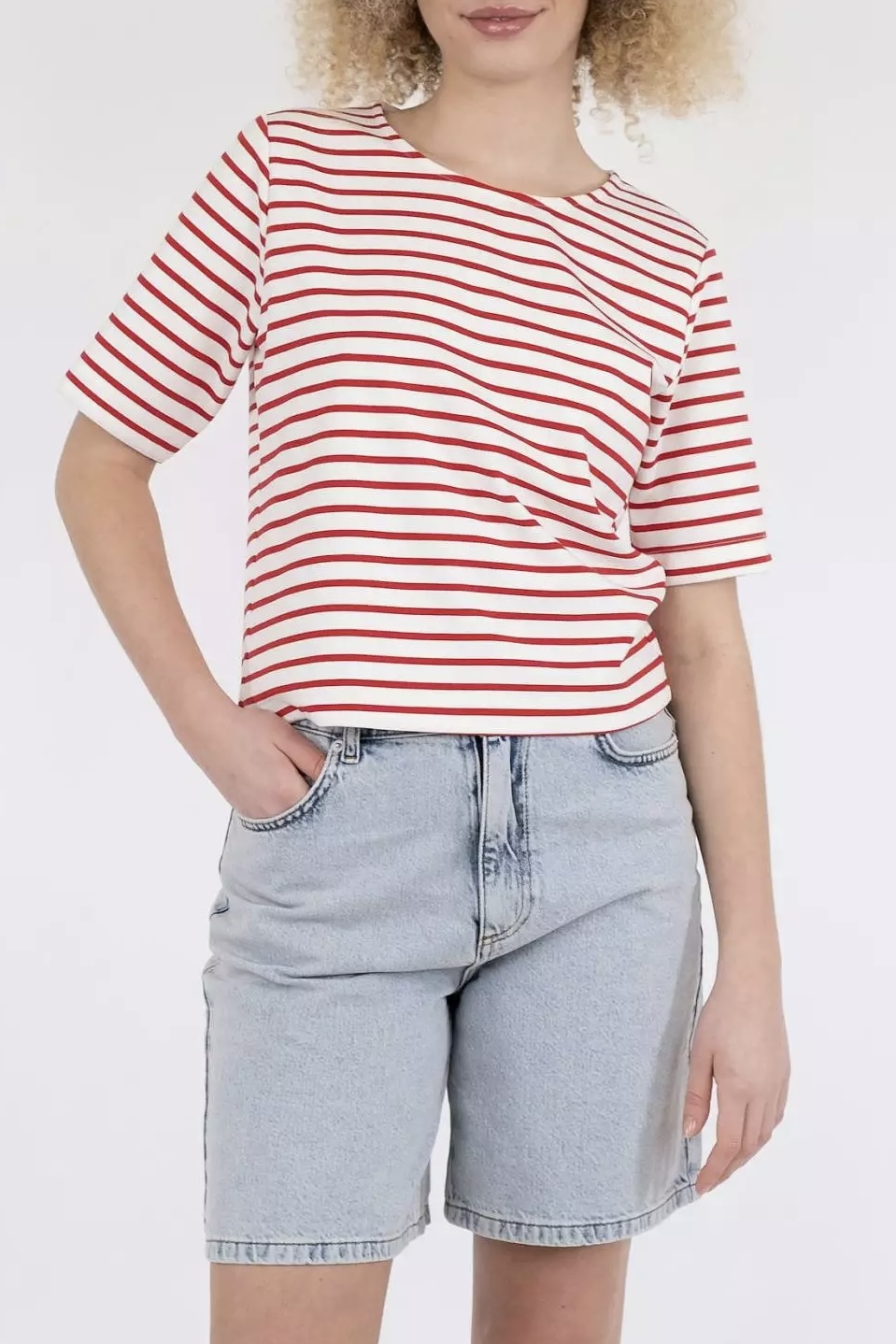 Neo Noir  - Soania Stripe Tee Red