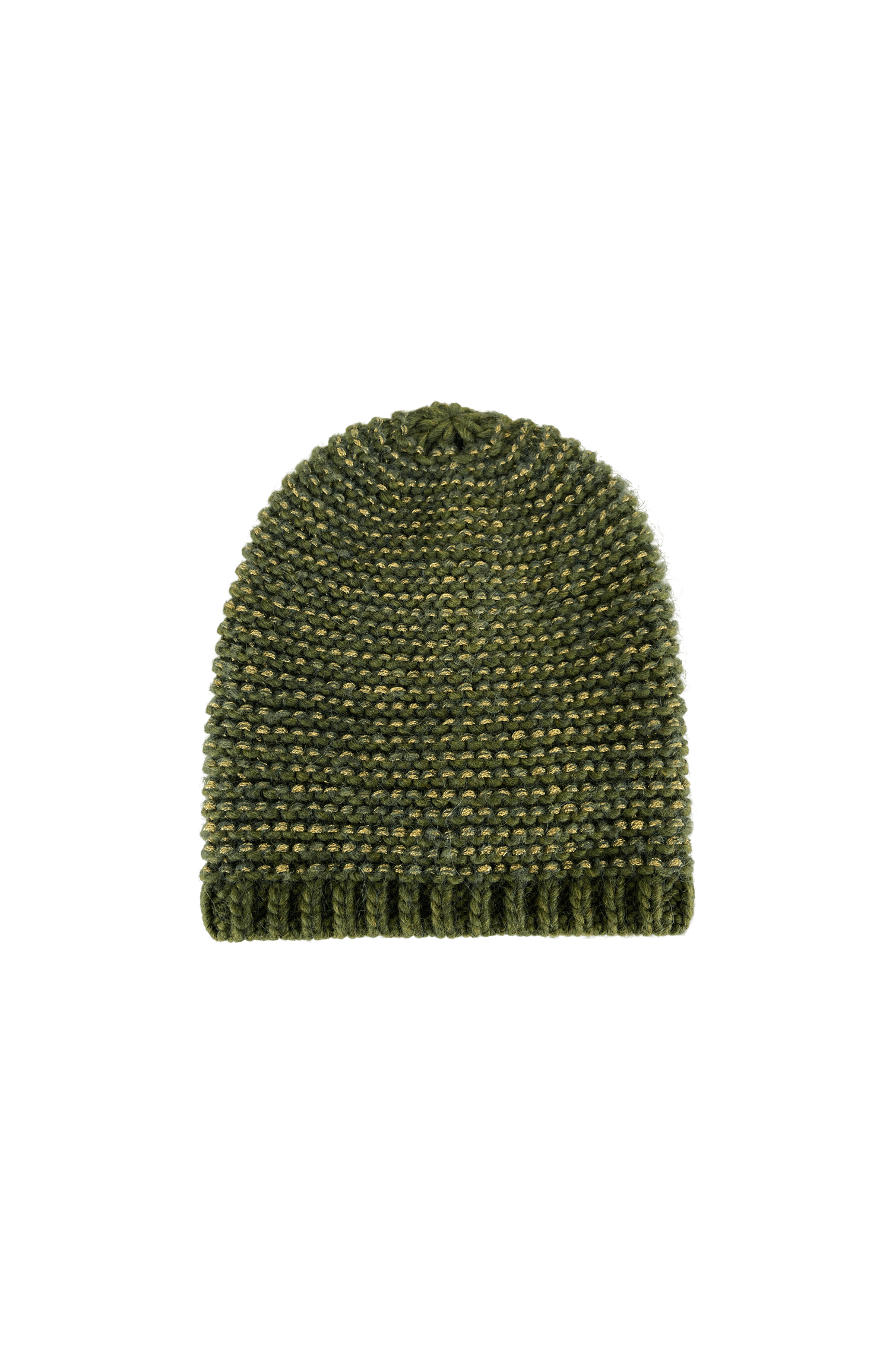 Black Colour - Dina Knitted Hat w/lurex Army & Rose & Karry - 3