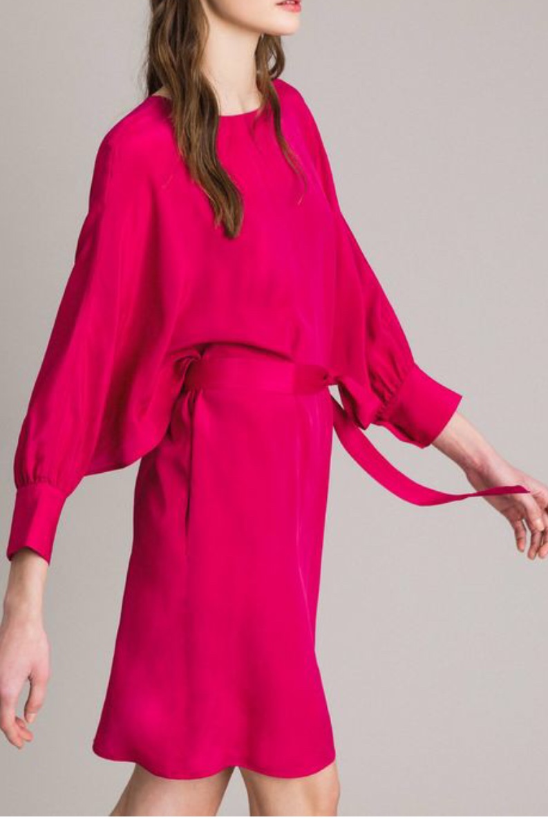 Twin Set - Silk Blend Tunic Dress Fuchsia - 2