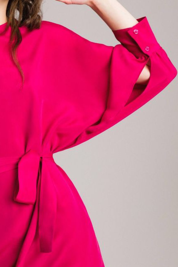Twin Set - Silk Blend Tunic Dress Fuchsia - 5