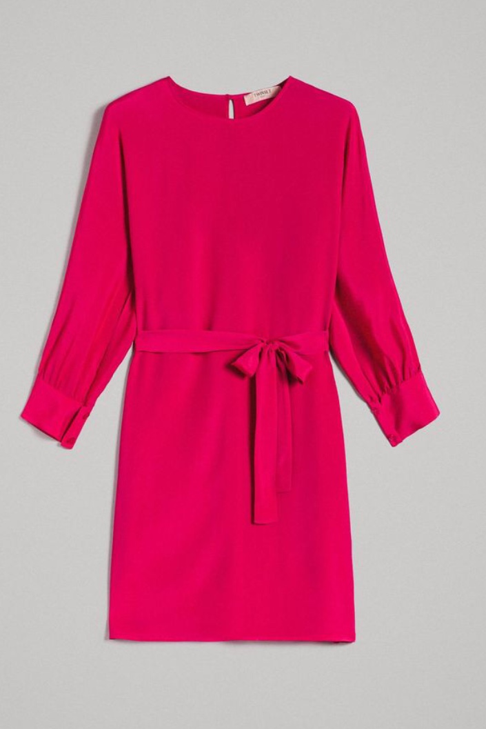 Twin Set - Silk Blend Tunic Dress Fuchsia - 6