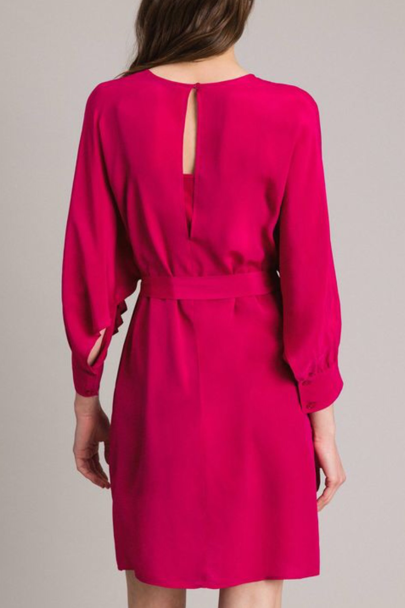 Twin Set - Silk Blend Tunic Dress Fuchsia - 4