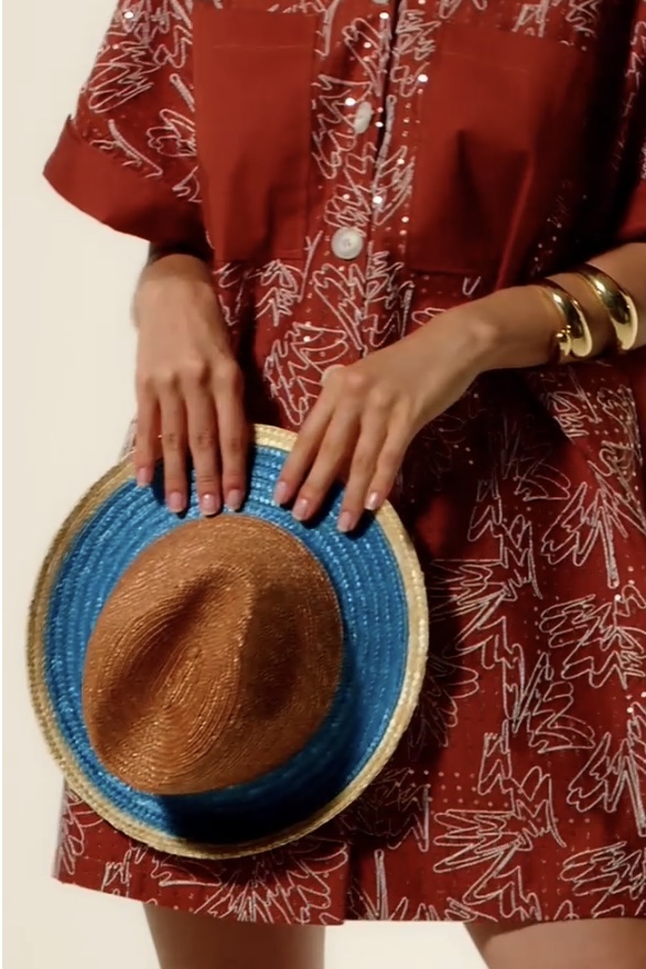 Meme Road - Straw Hat With Ethnic Ribbon - 2