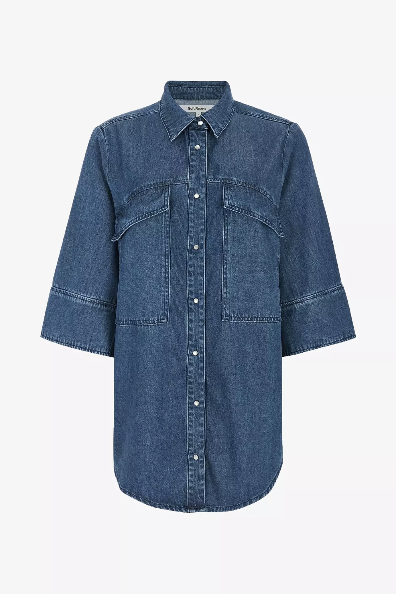 Soft Rebels - Azalea Jeans Blouse Light Blue - 4