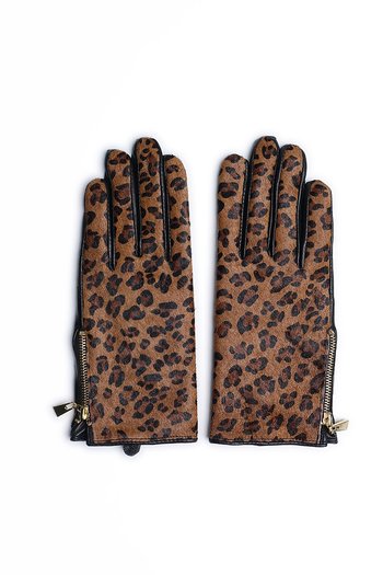 Maya -  Ginger Leopard Gloves
