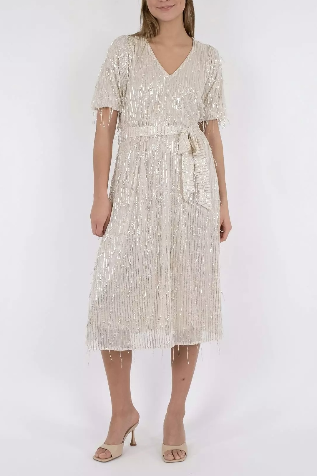 Neo Noir  - Benita Sequins Dress Champagne