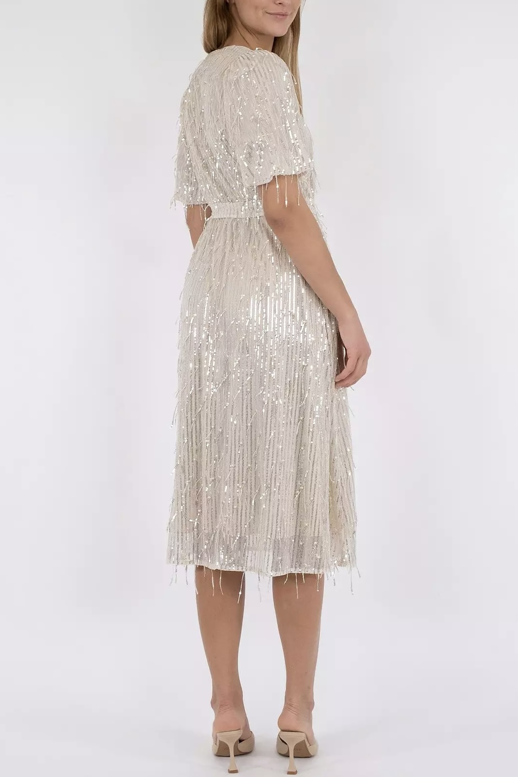 Neo Noir  - Benita Sequins Dress Champagne - 2
