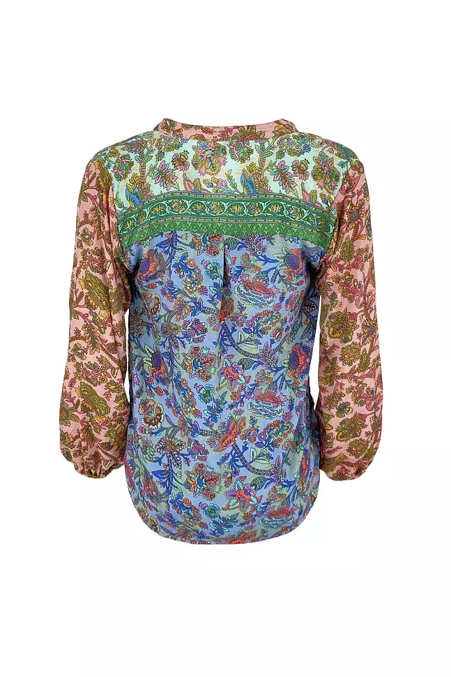 Black Colour- Luna Kaftan Blouse Calypso Mix - 3