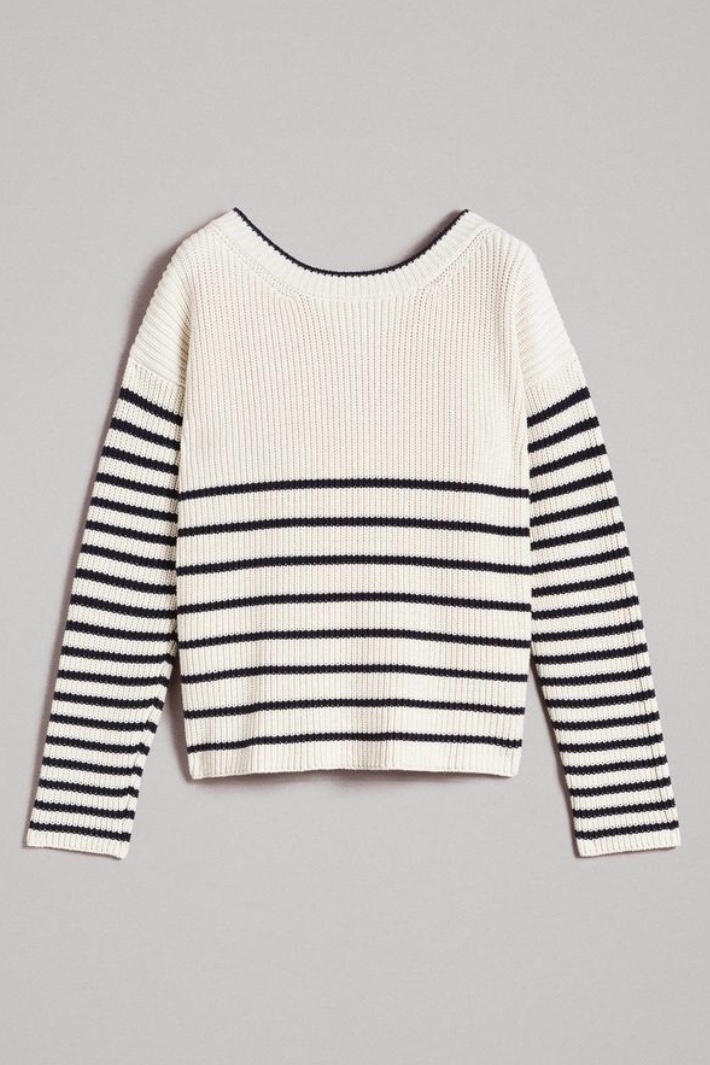 Twin Set - Striped Top With Eyelets - 7