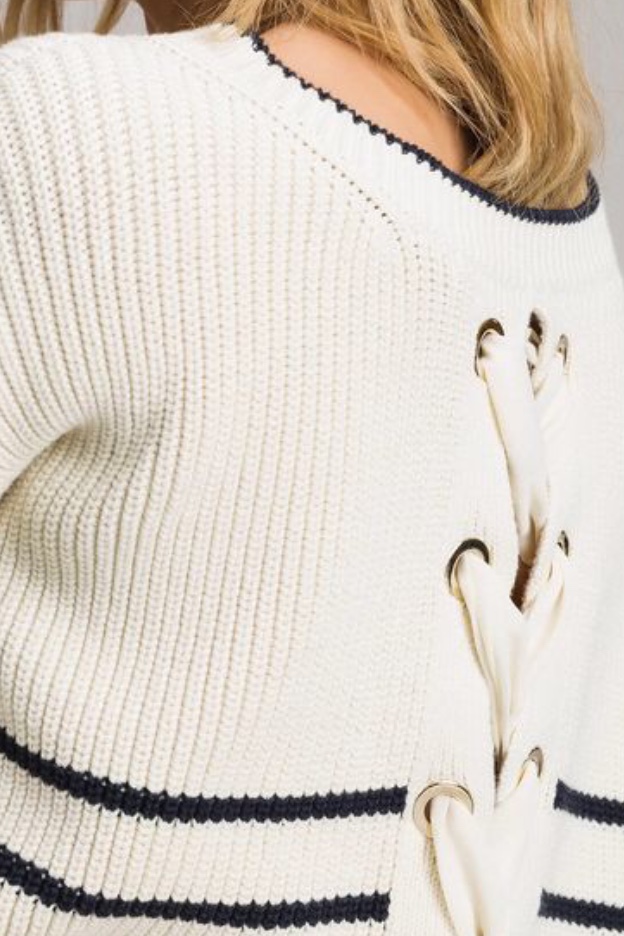Twin Set - Striped Top With Eyelets - 6