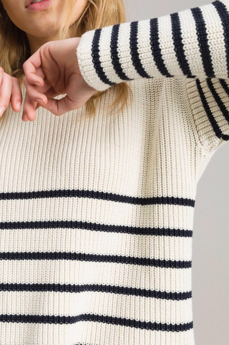 Twin Set - Striped Top With Eyelets - 4