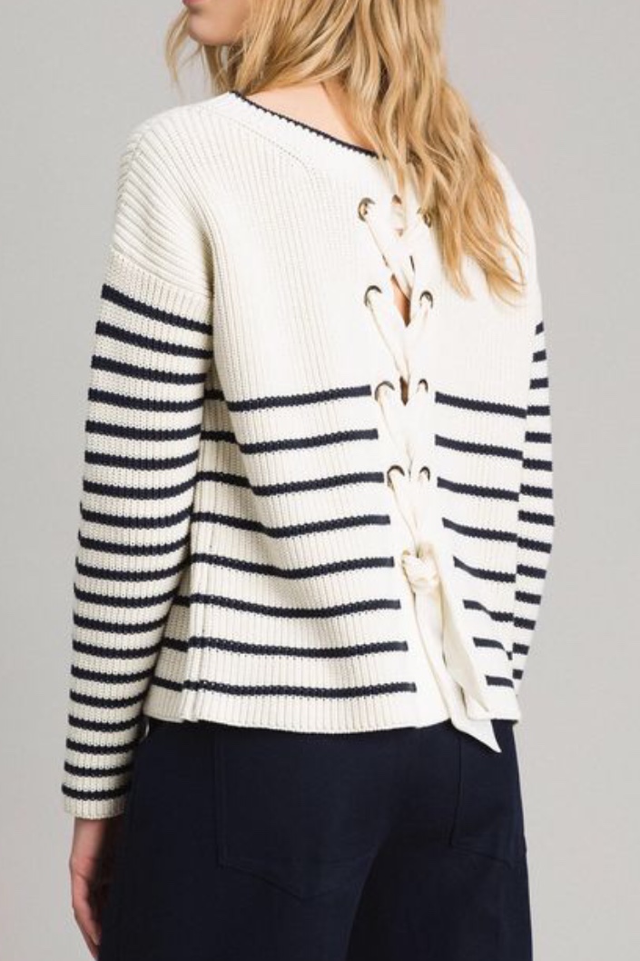 Twin Set - Striped Top With Eyelets - 2