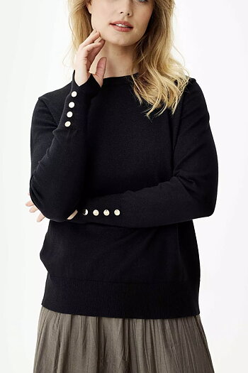  In Front -  Lily Knit Blouse Black