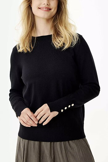  In Front -  Lily Knit Blouse Black