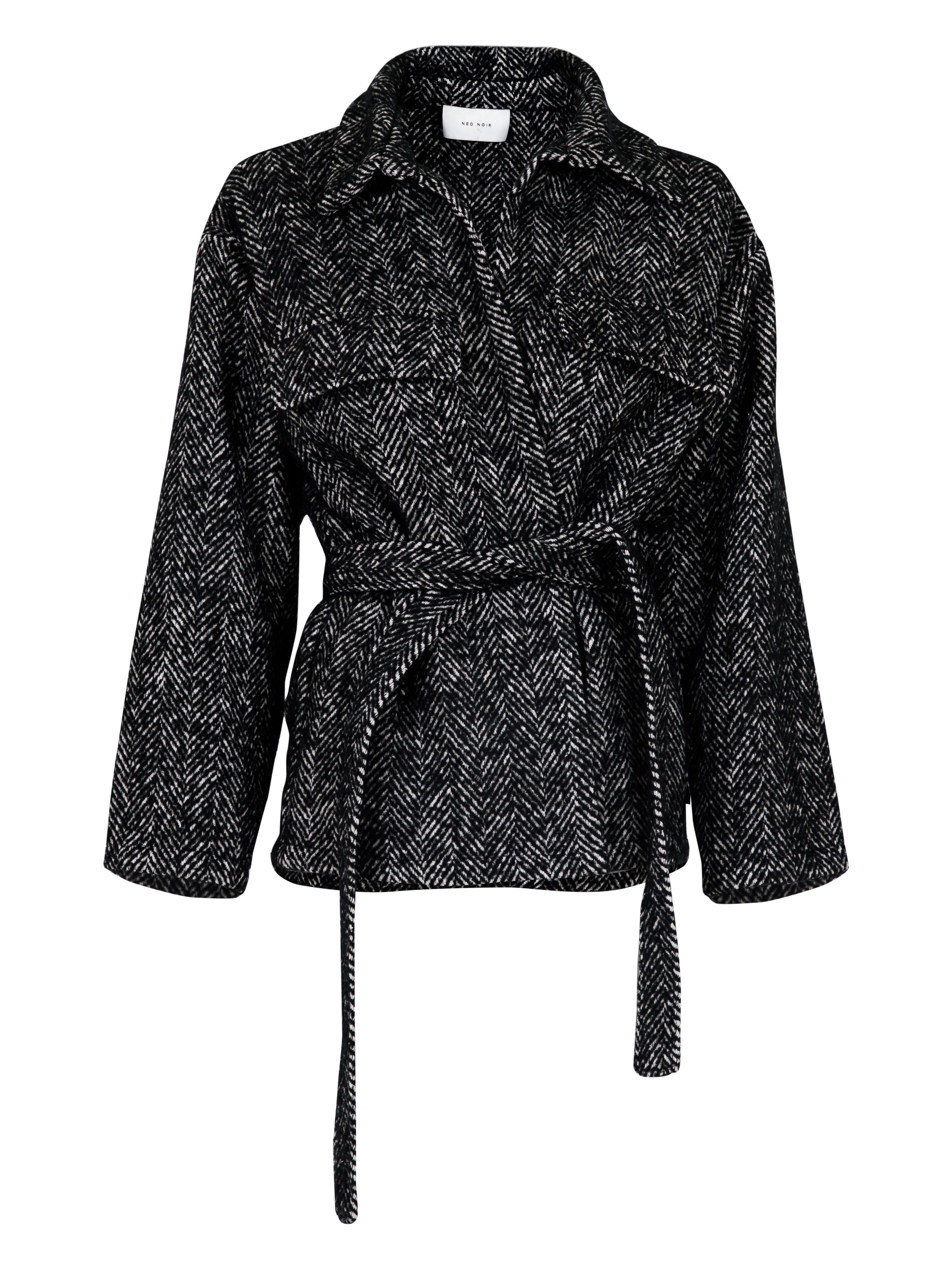 Neo Noir - Keira Herringbone Jacket  Black - 4