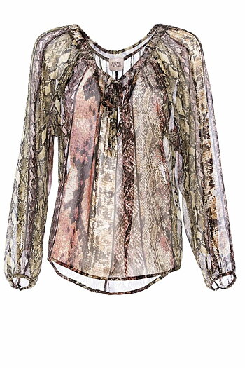 Meme Road - Snake Silky Blouse