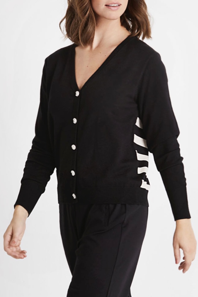  In Front - Camille Knit Cardigan Black