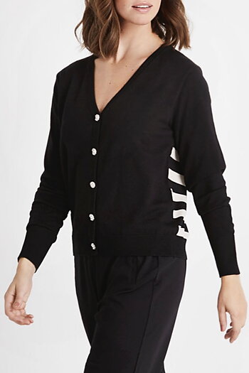  In Front - Camille Knit Cardigan Black