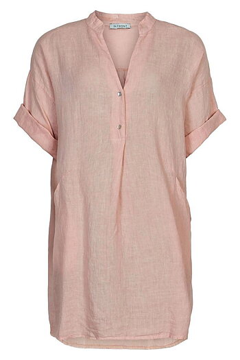 In Front - Lino Tunic Soft Rose