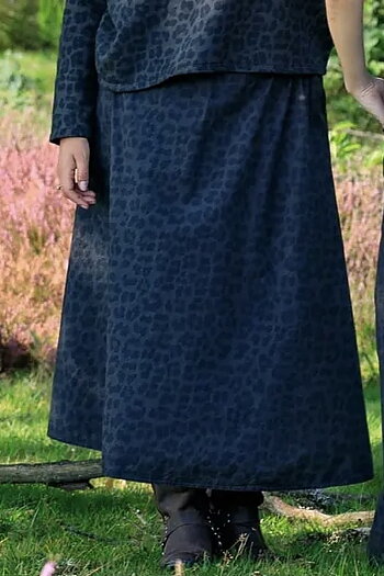 Black Colour - Abbie Skirt Grey Leopard