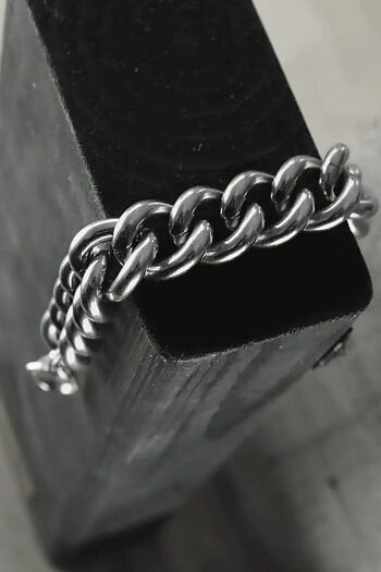 Dansk Copenhagen - Courage Waterproof Mega Chunky Panzer Bracelet Silver Plating