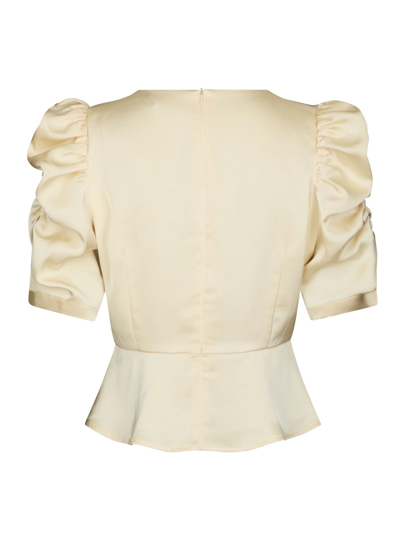 Neo Noir  - Benua Heavy Sateen Blouse  Light Yellow - 6