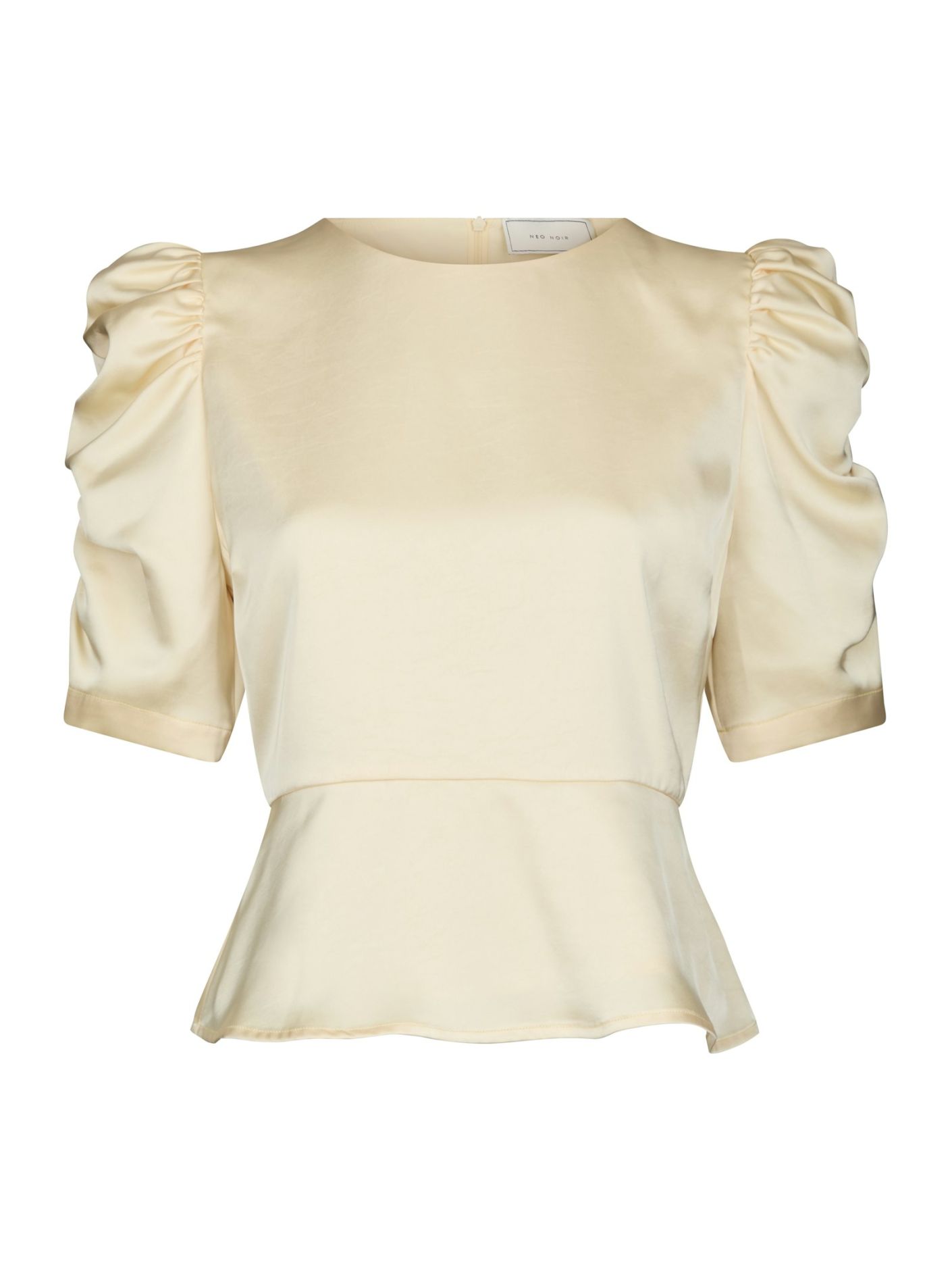 Neo Noir  - Benua Heavy Sateen Blouse  Light Yellow - 5